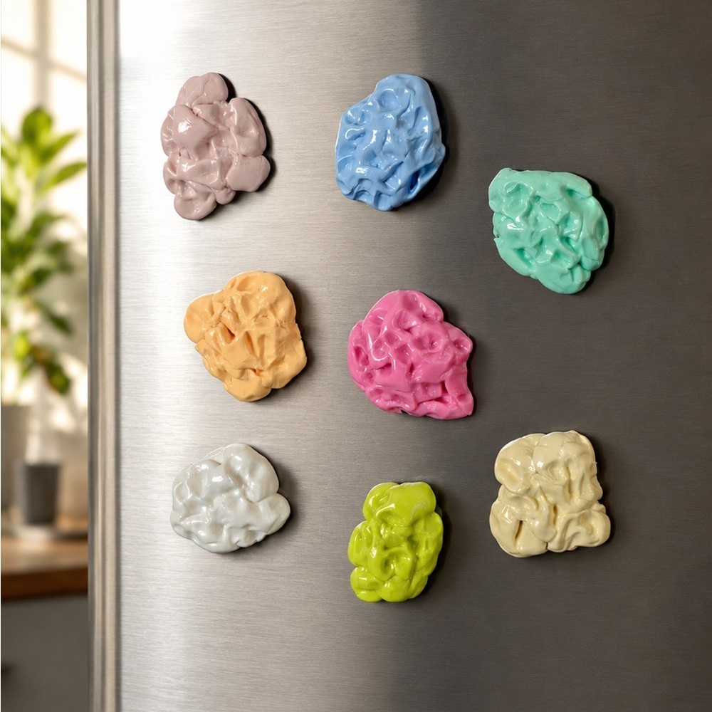NWT Bubblegum Magnet Set - Polymer Clay Decor - Colourful